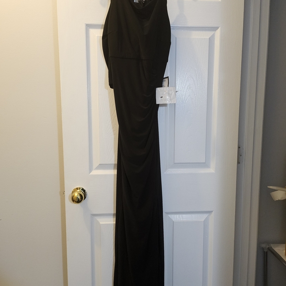 MSK Black Cold Shoulder Long Sleeve Dress - Picture 3 of 7